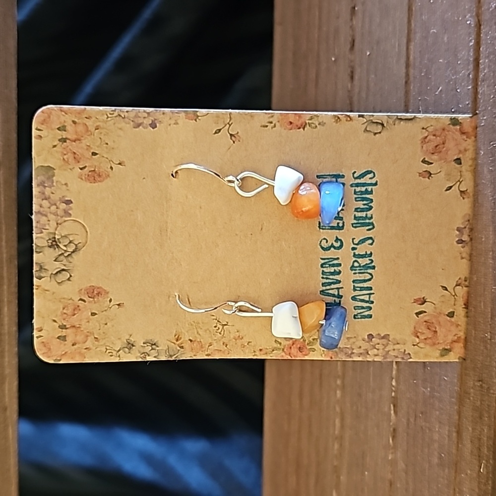 MLB natural stones earrings San Diego Padres